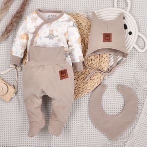 PINOKIO Body zavinovací krátký rukáv Lovely Day Beige