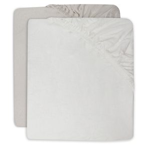 Jollein Prostěradlo napínací 2ks jersey 120x60 Ivory/Nougath