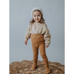 Tatrasvit Punčocháče s kšandami 100% BIO bavlna SKOŘICOVÁ