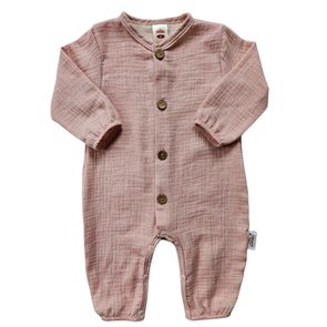 Makoma Mušelínový overal bez ťapek RŮŽOVÝ MELÍR