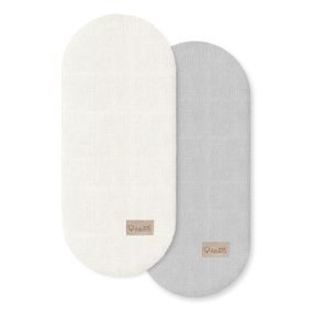 Albero Mio Mušelínové prostěradlo do kočárku 2ks Vanilková / Šedá