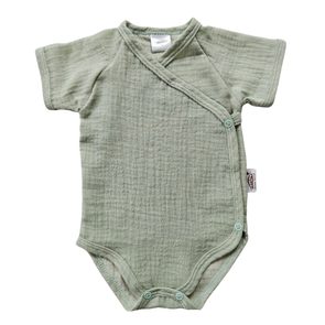 Makoma Mušelínové body zavinovací krátký rukáv MINT MELÍR