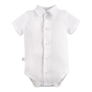 Eevi Body košile úplet Ceremony krátký rukáv BÍLÁ