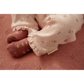 PINOKIO Tepláky Tres Bien puntíky STARORŮŽOVÁ