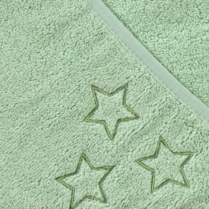 Kikko BIO bavlněná froté osuška s kapucí XKKO Organic 90x90cm MINT STARS