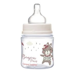Canpol babies Hrneček se silikonovým pítkem FirstCup Bonjour Paris 150ml MODRÝ