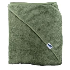 Kikko BIO bavlněná froté osuška s kapucí XKKO Organic 90x90cm GRANITE GREEN