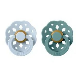 BIBS Boheme Dudlíky kaučuk kulaté 6-18m 2ks Baby Blue/Island Sea