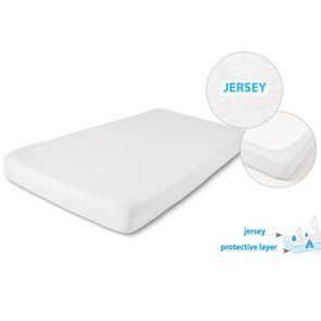 BabyMatex Nepromokavé jersey prostěradlo 120x60cm BÍLÉ