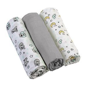 BabyOno Bavlněné pleny 3ks ŠEDÁ