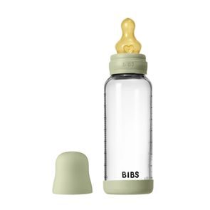BIBS Skleněná kojenecká láhev antikoliková kaučuk 240ml SAGE