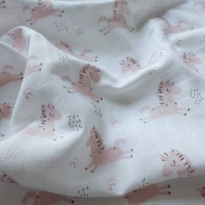 PREM Tetra osuška s potiskem 90x100cm JEDNOROŽEC RŮŽOVÝ