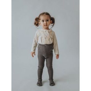 Tatrasvit Punčocháče s kšandami 100% BIO bavlna ŠEDÁ