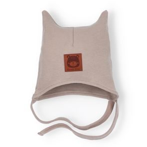 NINI Čepička zavazovací Méďa Pilot SVĚTLE HNĚDÁ