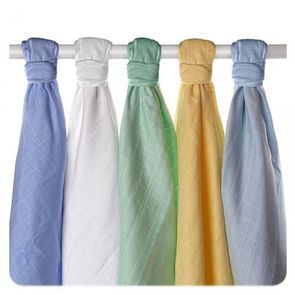 Kikko Bambusové pleny XKKO®BMB 70x70cm Spirals&Bubbles CYAN MIX 3ks