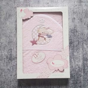 Interbaby Osuška froté + bryndák Zvířátka MODRÁ