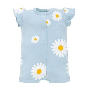 PINOKIO Letní overal celorozepínací Daisy MODRÁ