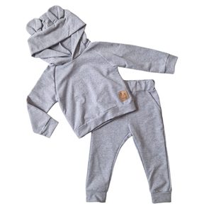 Bunnykids Mikina + tepláčky Medvídek ŠEDÝ MELÍR