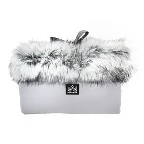 Little Elite Rukávník na kočárek ŠEDÝ šedý kožíšek