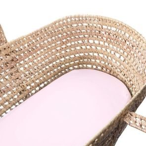 Eevi Prostěradlo do kočárku/koše Jersey 70x35cm SVĚTLE RŮŽOVÁ