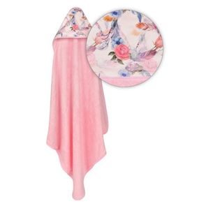 BabyMatex Osuška s kapucí 100x100cm Bamboo č.10 RŮŽOVÁ