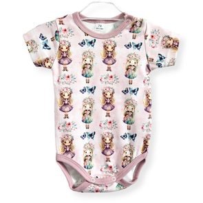 Le Bebe Body krátký rukáv Růžové víly