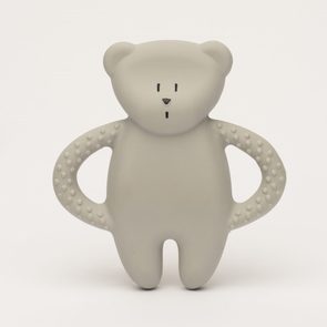 MOONIE Kousátko přírodní kaučuk Medvídek GREY