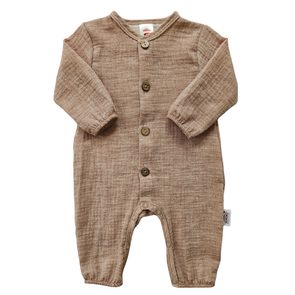 Makoma Mušelínový overal bez ťapek HNĚDÝ MELÍR