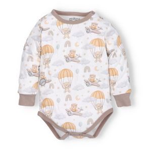 NINI Body dlouhý rukáv Méďa Pilot VZOROVANÉ