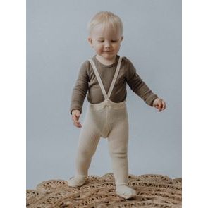 Tatrasvit Punčocháče s kšandami 100% BIO bavlna KRÉMOVÁ