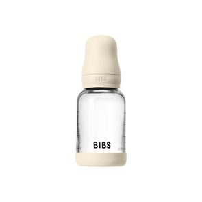 BIBS Skleněná kojenecká láhev antikoliková kaučuk 120ml IVORY