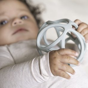 Little Dutch Senzorický silikonový míček BLUE