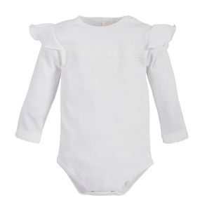 Makoma Body s krajkou a volánky Paris BÍLÉ