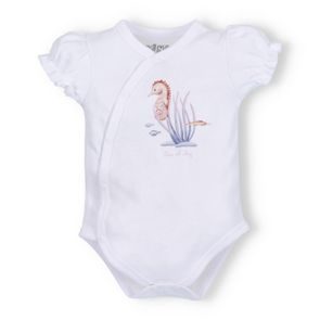 NINI Zavinovací body krátký rukáv Ocean Girl BÍLÉ