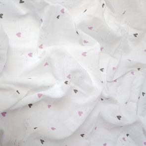 PREM Bavlněná plena 70x70cm Fialová Srdíčka NEW