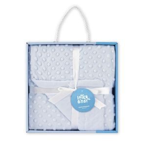 Interbaby Deka extra měkká Kuličky MODRÁ