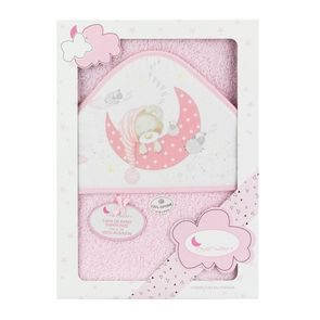 Interbaby Osuška froté Medvídek spí RŮŽOVÁ