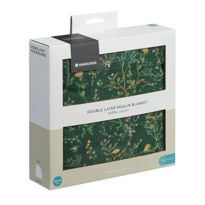 KikkaBoo Plena zavinovací 2-vrstvá (100x100cm) Secret Garden Green