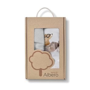 Albero Mio Mušelínové prostěradlo do kočárku 2ks Vanilková / Béžová