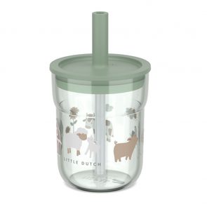 Little Dutch Kelímek s brčkem 250 ml Farma
