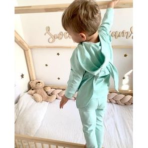 Bunnykids Semišková mikina + tepláčky Medvídek ČOKOLÁDOVÁ