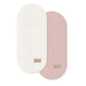 Albero Mio Mušelínové prostěradlo do kočárku 2ks Vanilková / Pudrově Růžová