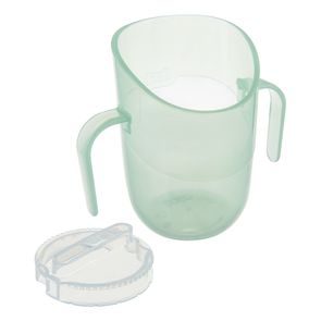 Mushie Silikonový hrneček s brčkem NATURAL