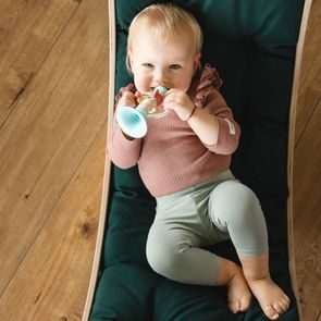 Little Dutch Senzorický silikonový míček BLUE