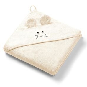 BabyOno Bambusová osuška s kapucí 100x100cm KRÉMOVÁ