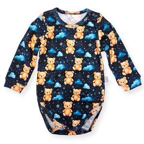 Le Bebe Body dlouhý rukáv Méďa a noční obloha