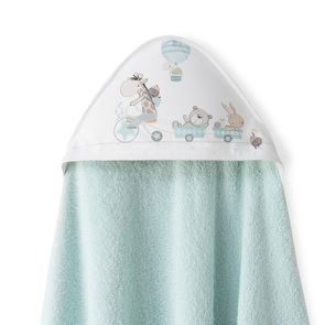Interbaby Osuška froté Zvířátka ZELENÁ