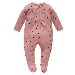 PINOKIO Overal na zip Tres Bien puntíky STARORŮŽOVÁ