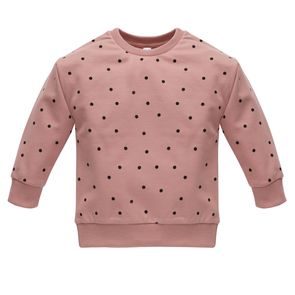 PINOKIO Mikina Tres Bien puntíky STARORŮŽOVÁ
