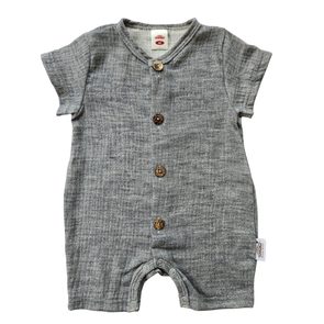 Makoma Mušelínový letní overal TMAVĚ MODRÝ MELÍR